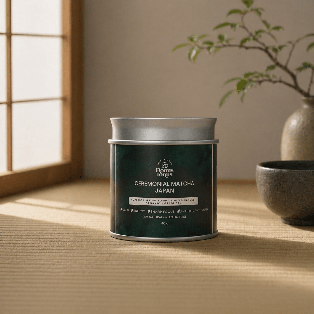 Riboto derliaus matcha - 5A+ klasė - 40gBONUS TONUS