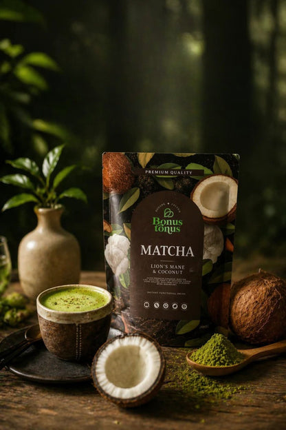 Matcha su kokosu ir liūto karčiu 4A 200GBONUS TONUS