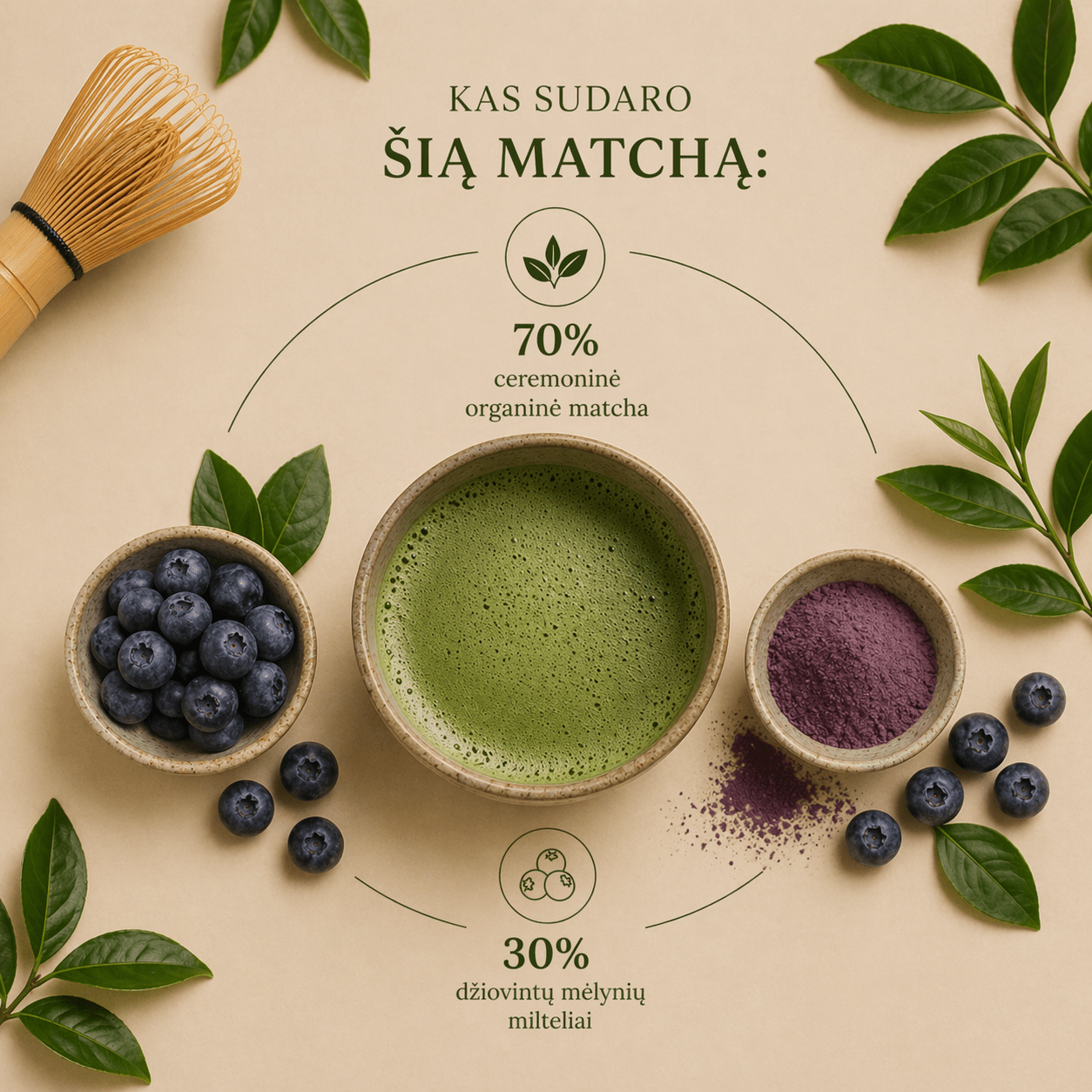 Matcha su mėlynėmis 4A 200gBONUS TONUS
