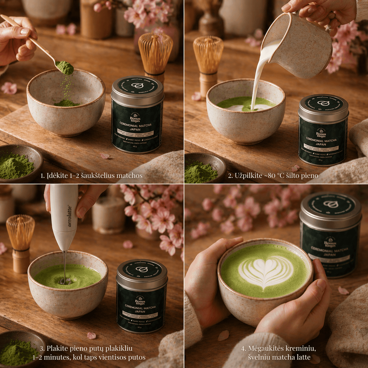 Riboto derliaus matcha - 5A+ klasė - 40gBONUS TONUS